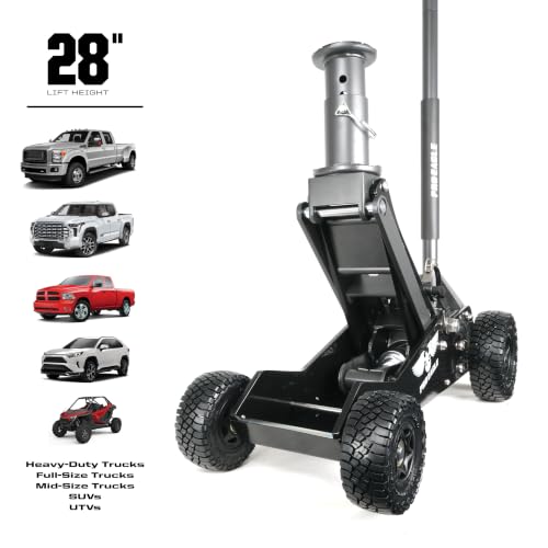 Pro Eagle 3 Ton Kratos Big Wheel Off Road Jack - Heavy Duty Hydraulic Floor Jack for Lifted Trucks & SUVs - All Terrain High Lift with 8 inch Extension & Skid Plate