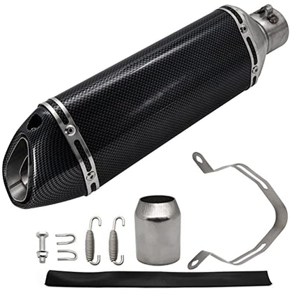 Motorcycle Slip On Muffler,1.5-2" Carbon Fiber Unversal Slip on Silencers