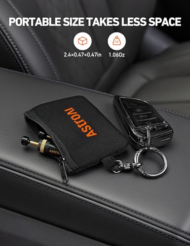 AstroAI Tire Deflator Kit 4-Pack, Automatic Anti-Corrosive Screw-On Air Down Tool Adjustable 10-30 PSI for Off-Road Vehicle SUV 4x4, Includes 4 Valve Caps Zipper Closure Bag