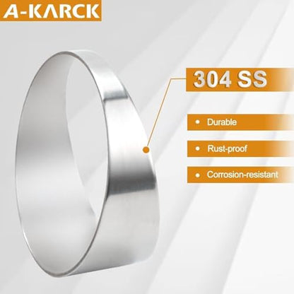A-KARCK 304 Stainless Steel Pie Cuts, 3'' Exhaust Pipe with Laser Cut 5 Pcs（polishing） - size: 3.0inch