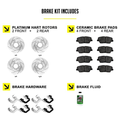 Hart Brakes Brake Kit Fits 2010-2017 Chevrolet Equinox