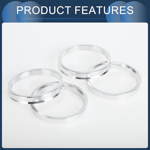 Hub Centric Rings, 64.1mm ID to 72.6mm OD Vehicle Wheel Hubrings Aluminum Alloy, 4 Pcs - size: 64.1mm to 72.6mm