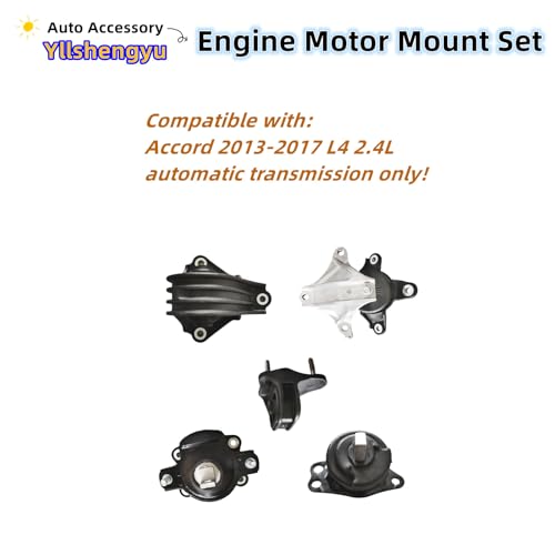 Engine Motor Mount Kit for 2013-2017 Accord 2.4L Automatic - size: Accord 2013-2017 L4 2.4L