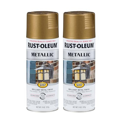 Rust-Oleum Stops Rust Metallic Spray Paint, Champagne Bronze - color: Champagne Bronze, size: 11 Ounce (Pack of 2)