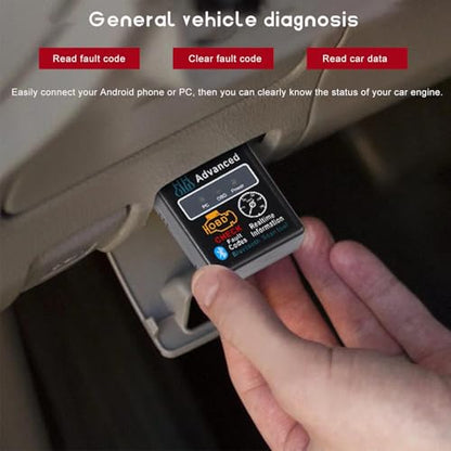 Bluetooth OBD2 Scanner for Car, OBD II Wireless Diagnostic Code Reader Bluetooth Scan Tool, Universal Professional Auto Engine Fault Diagnosis Tester Adapter, Car Accessories