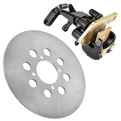 Caltric Rear Caliper with Brake Disc Compatible with Yamaha Wolverine 350 YFM350FX 4x4 1995 1996 1997 1998 1999 2000