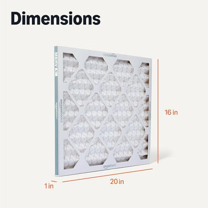 Amazon Basics MERV 5 AC Furnace Air Filter, 16x20x1 inches, 6-Pack (Actual Size: 15.75" x 19.75" x 0.75") - style: Merv 5