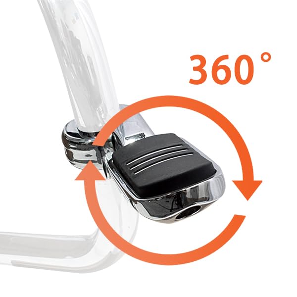 FOVPLUE 1.25" Highway Footpegs, for Harley Touring Softail Dyna Sportster - color: Chrome