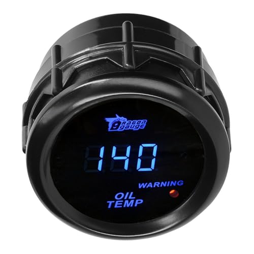 Car Oil Temperature Gauge 12V Auto Oil Temp Gauge Meter Celsius - color: Blue Light Oil Temp Celsius