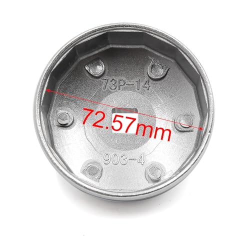 uxcell 73mm Inner Dia 14 Flute Oil Filter Cap Wrench Socket Removal Tool for Auto Car