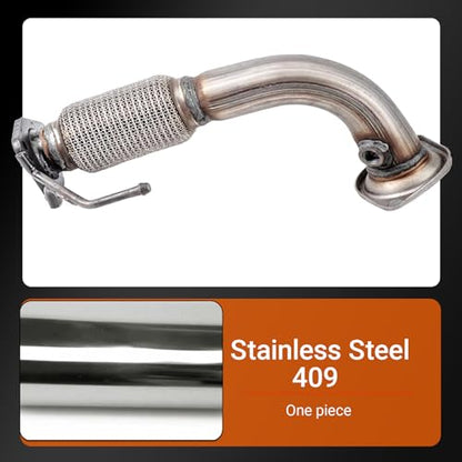 100% Stainless Steel Front Exhaust Flex Pipe 52349 - size: for 2003-2007 Honda Accord 2.4L