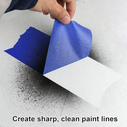 BOMEI PACK Wide Blue Painters Tape 3 Inches x 30 Yards, 3D Tape, 3D Printing Tape for Laser Cutting, 21-Day Clean Removal Wide Masking Tape - color: Blue
