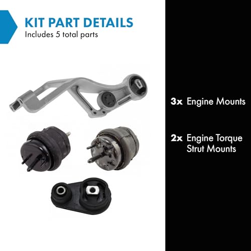 TRQ 5pc Engine Transmission Motor Mount Kit - style: MTA30027
