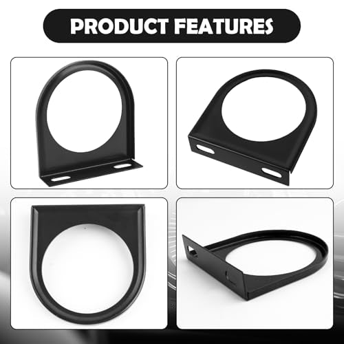 2"/52mm Gauge Pod Mount,Single Hole Gauge Mounting Panel,Durable Metal Gauges Pillar Mount Pod Holder,Universal Gauge Bracket Holder for Auto,Truck Accessories