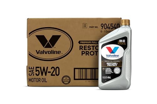 Valvoline Restore & Protect Full Synthetic 5W-20 Motor Oil 1 QT, Case of 6 - size: 1 QT, Pack of 6, style: Restore & Protect