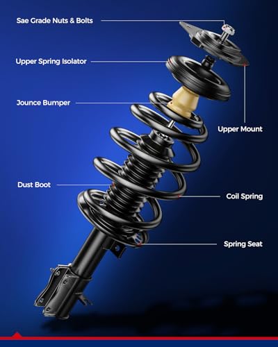KAX 2PC Rear Suspension Strut & Spring Assembly Pair for 2004 2005 Avalon, Complete Struts w/Coil Springs, Replace# 172455/172456 - size: 2PC 04-05 Avalon Rear