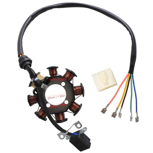 Complete Wiring Harness Kit for 150cc 200cc 250cc 300cc ATV Quad Buggy Go Kart Dirt Pit Bike, Zongshen Lifan Includes CDI, Stator Coil, Rectifier, Solenoid Relay, Ignition Coil, Switch, Spark Plug