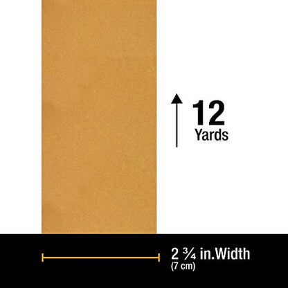 Dura-Gold Premium - 320 Grit Gold - Hook & Loop Backing Longboard Continuous Sandpaper Roll, 2-3/4" Wide, 12 Yards Long - For Automotive & Woodworking Air File Long Board Sanders, Hand Sanding Blocks - size: 320-Grit