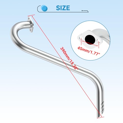 EOPOAYI B200R Exhaust Pipe Kit for Predator 212cc Coleman B200RSV Mini Bike - color: A-Silver