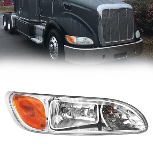 Headlight Assembly Pair Fits for 2005-2016 Peterbilt 325 386 387 382 - color: Right Passenger Side