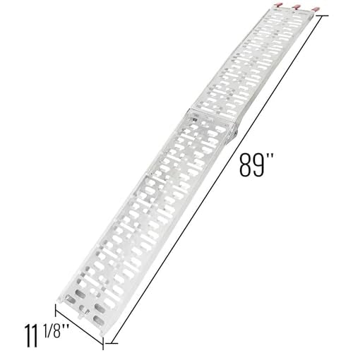 Black Widow Aluminum Folding ATV Loading Ramps, 1,500 lb, 7 Ft 5 in, 2-Pack - size: Pair