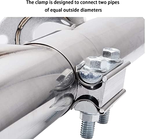 Exhaust Band Clamps 4 Inch Butt Joint Exhaust Pipe Muffler Band Clamp 304 Stainless Steel(4 Pack 4" Butt Lap Joint Exhaust Clamp) - size: 4IN 4PCS Butt Joint Clamps