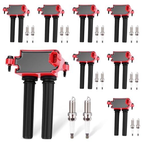 UF504 Set of 8 Ignition Coil Pack 16 Iridium Spark Plug Replace#56029129AA