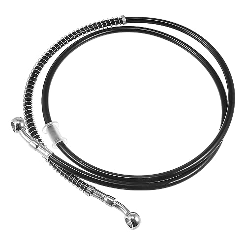 Motoforti 55.12" Length 10mm ID Motorcycle Hydraulic Brake Line Oil Hose Pipe Stainless Steel Braided Cable for ATV Motocross Sport Bikes Street Bikes Black - color: Black