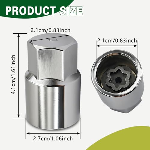D-Wheel Locking Lug Nut Removal Tool, Professional Locking Lug Nuts Key