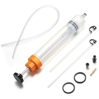 FOUR UNCLES 500cc Fluid Transfer Syringe with Hose for Oil Service - size: 500cc(70cm hose)