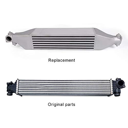 G-PLUS Front Mount Turbo Preformance Intercooler Compatible With 2016-2018 Honda Civic 1.5L +16HP Bolt On FMIC Upgrade Intercooler Replacement Silver - color: Sliver, size: 2016-2018 Honda Civic