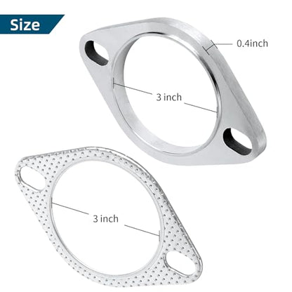 2 Bolt 3 inch Exhaust Flange Connection Kit Stainless Steel