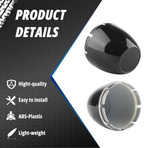 4 Pack Wheel Center Caps Kit for 2.75" 2-3/4", OD 72.5 mm / 2.85 inch ID 70 mm / 2.75 inch hub caps, Snap-in High Gloss Black ABS-Plastic Rim Covers - color: high gloss black