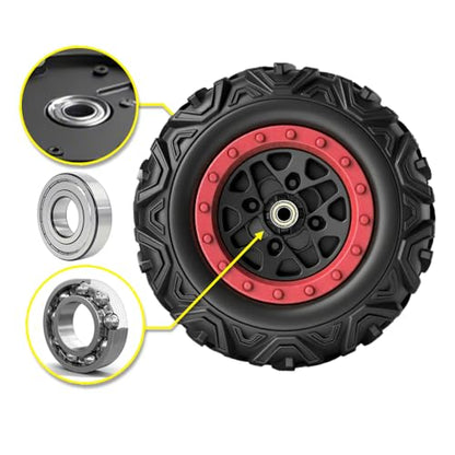 2 Pack 30CM/11.8'' PU Solid EVA Foam Tire for Power Wheels,1.2CM/0.47in Aperture Front/Rear Gator Alligator Wheel for SUV/UTV/ATV Ride On Car Replacement Tires Upgrade,Free Coupler (11.8in tires) - size: 11.8in