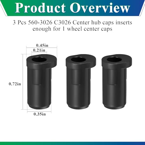 Wheel/Center Caps Insert fits 1980-1996 Ford F-150 & Bronco, 1992-1996 Van - style: 3 Pcs Inserts