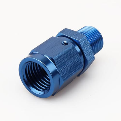 AC PERFORMANCE -4 AN Female to 1/8" NPT Male Swivel Fitting Aluminum Blue - color: Blue, size: 4AN to 1/8 NPT