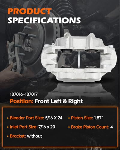 GAHA 187016 187017 Front Left & Right Disc Brake Caliper Assembly - color: 187016+187017