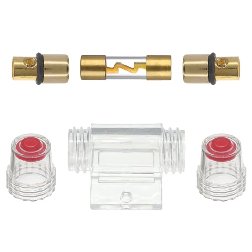 VEXUNGA 4-8 Gauge AWG Inline 20 Amp Fuse Holder with 20A AGU Fuses for Car Audio Alarm Amplifier Subwoofer in-line Fuse Holders (20Amp) - size: 20A