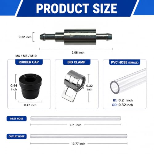 14 Pcs Brake Bleeder Hose Kit,2 Sets One Person Brake Fluid Bleeder Kit, Brake Bleed Hose, Brake Bleeder Check Valve Kit with One Way Check Valve, Tube Bleeding Tool Kit for Motorbike Car Bike