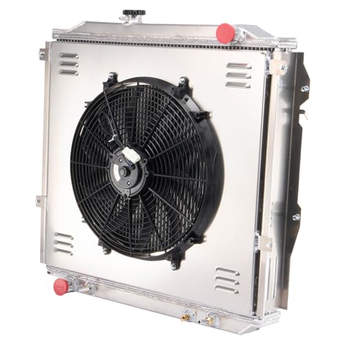 4 Row Radiator Shroud Fan For Toyota 4Runner Pickup 2.7L L4 3.4L V6 1996-2002 Aluminum Radiator Fan Replacement 4 Rows Radiators Fans - size: 4 Row Radiator/w Cap+Shroud Fan+Relay Kit