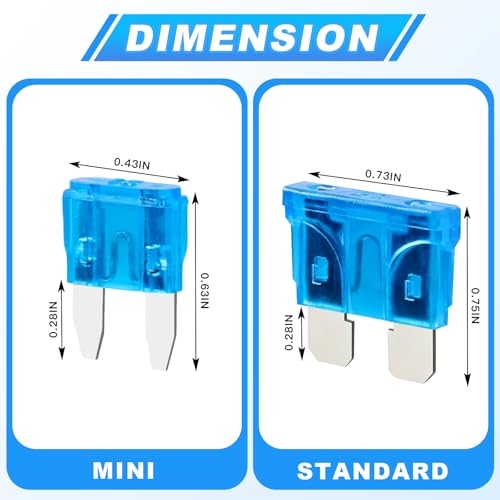 84PCS Car Fuses Assortment Kit, Standard & Mini Fuse 5A-40A