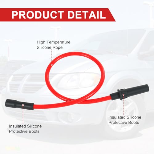 Spark Plug Wire 10.2mm 5019593AA Red Replacement for Dodge Grand Caravan