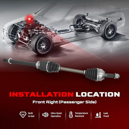 Betthand 666264 Front CV Axle Fit for Nissan Altima 07-12 Auto CVT Trans - size: 666264