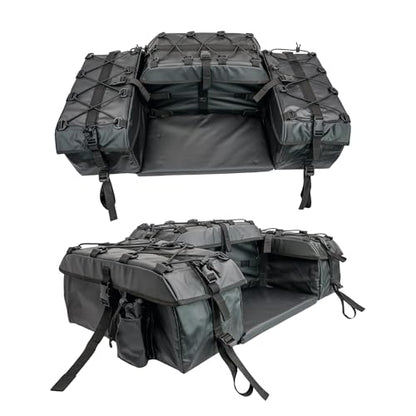ATV Tek Arch Series Storage Bag – Heavy Duty Waterproof ATV Storage Bag with Steel Frame, 4000cu Cargo Capacity and Padded Bottom Seat & Backrest for Passenger - color: Black
