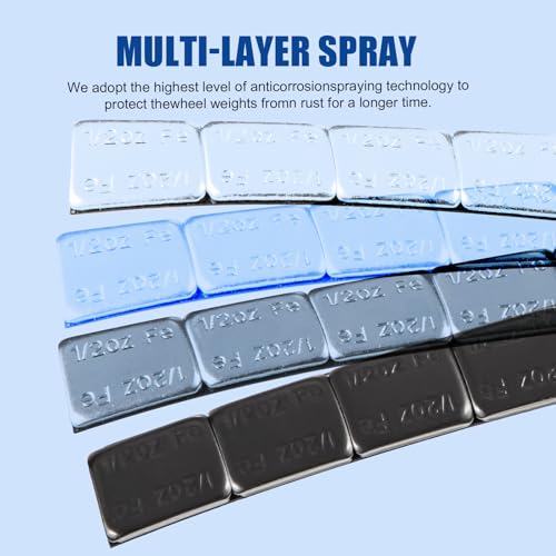 JiiinMiiin 1/2oz, 0.5oz, 24PCS Black Steel Adhesive Stick on Wheel Weights - color: Black, size: 0.5oz - 24PCS