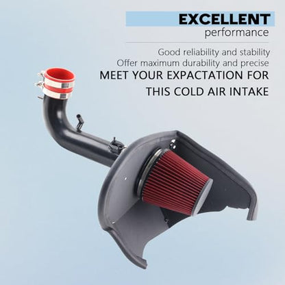 Cold Air Intake Kit + Filter Compatible With 2016-2021 Camaro 3.6L V6 Engine - size: Chevy Camaro Cold Air Intake 3.6L