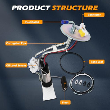 E2078S Fuel Pump Module Assembly Suitable for Ranger B2300 B3000 B4000 2.3L/2.9L/3.0L/4.0L OE P74528S, 402-P2078S, F57Z9H307EA - size: E2078S-size: 43cm