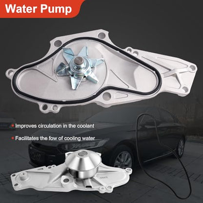 Timing Belt Kit with Water Pump Compatible with 2003-2018 Honda Accord - size: ZSD-001