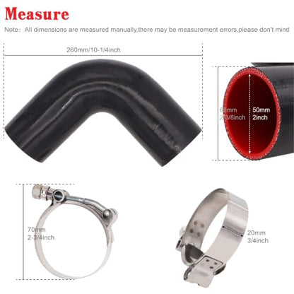 90 Degree Elbow Coupler Silicone Hose 4-Ply ID 2-inch(51mm) - size: 2 Inch