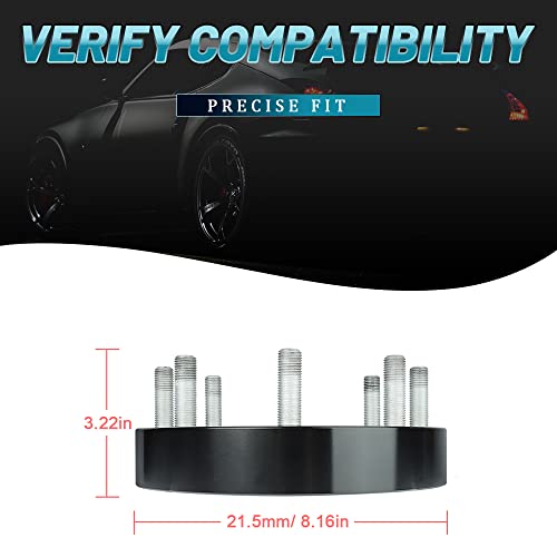 IRONTEK 8x180mm Wheel Spacers Adapter (1.5in 146mm Bore, M14x1.5 Studs) 38mm 8x180 to 8x180 FITS Chevrolet Silverado 2500 HD/3500 HD, for GMC Sierra 2500 HD/3500 HD 2PCS - size: 1.5"|8x180|2PCS